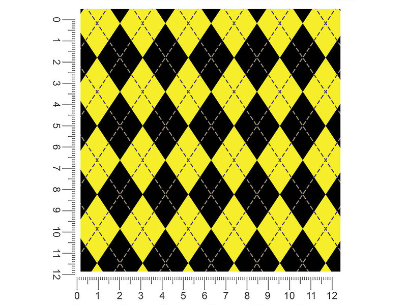 sunshine contrast argyle 1ft x 1ft Craft Sheets