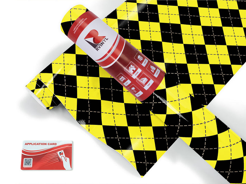 sunshine contrast argyle Craft Vinyl Roll