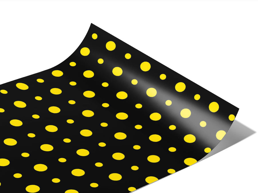 Sunshine Yellow Polka Dot Vinyl Wraps~Rwraps Series 914 Digitally Printed Vinyl Wrap~0