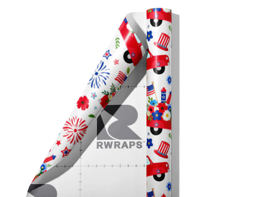 Supply Haul Americana Wrap Film Sheets~Rwraps Series 914 Supply Haul Americana Scrolled Sheet~4
