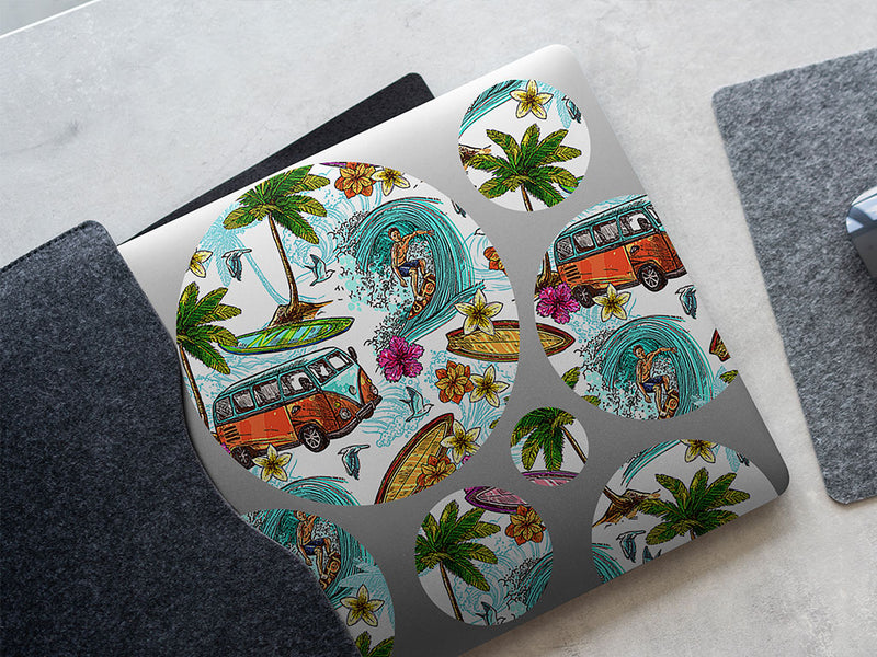 surfs up summertime DIY Laptop Stickers