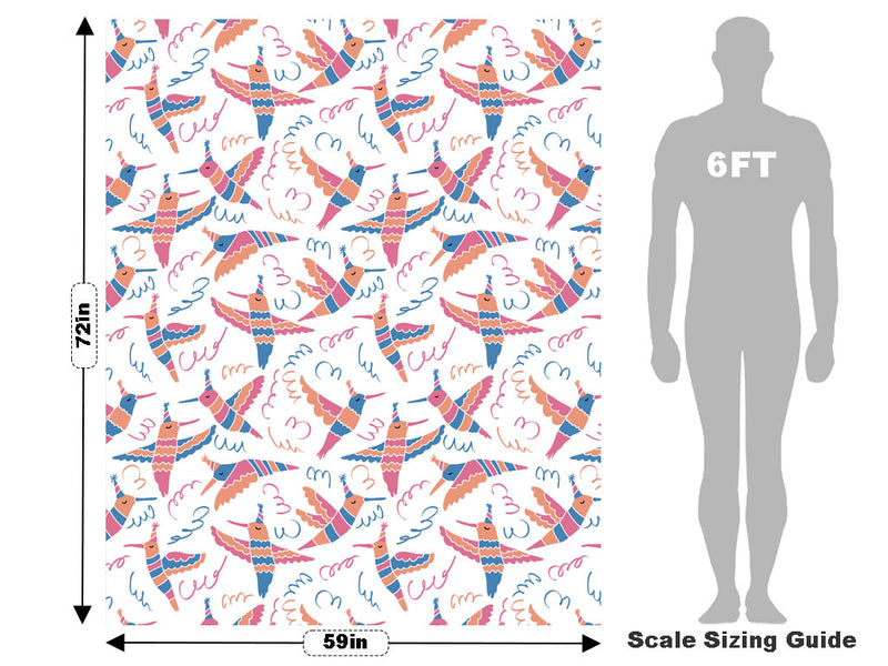 Surprise Party Birds Vehicle Wrap Scale~Rwraps Series 914 Surprise Party Birds Measurements~1