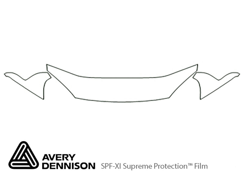 aerio Avery Dennison Clear Bra Hood Precut PPF Diagram