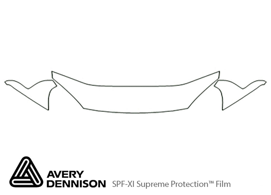 aerio Avery Dennison Clear Bra Hood Precut PPF Diagram