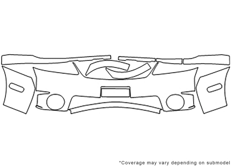 aerio Avery Dennison Clear Bra Bumper Precut PPF Diagram