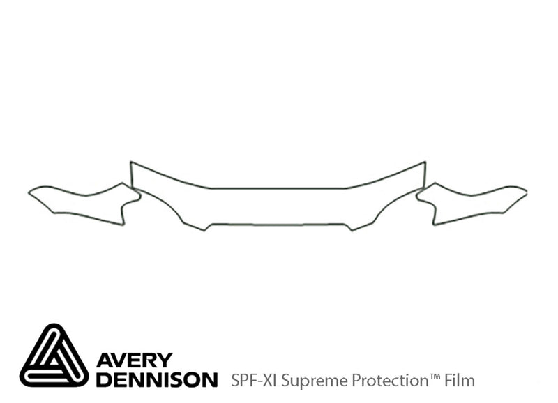 esteem Avery Dennison Clear Bra Hood Precut PPF Diagram