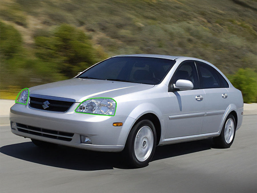 suzuki forenza 2004-2008 Headlight Protection Installation Location