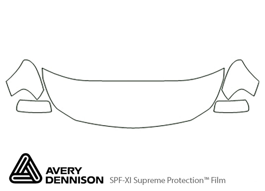 sx4 Avery Dennison Clear Bra Hood Precut PPF Diagram