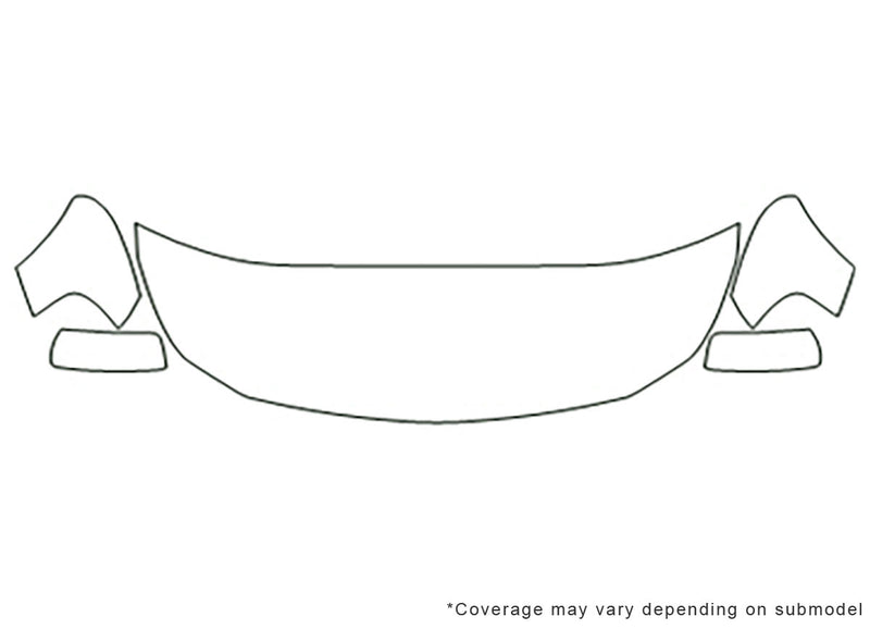 sx4 Avery Dennison Clear Bra Hood Precut PPF Diagram