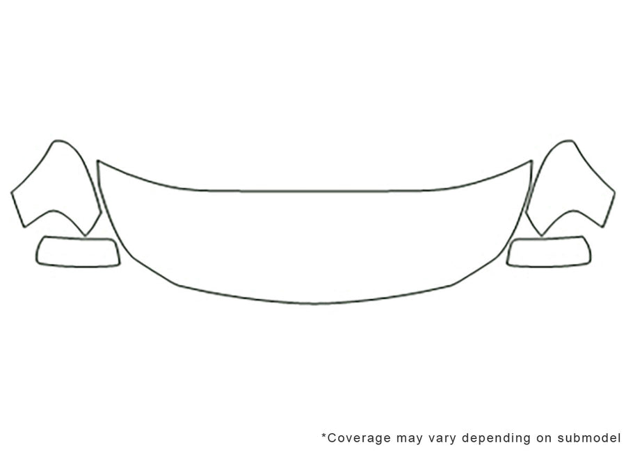 sx4 Avery Dennison Clear Bra Hood Precut PPF Diagram