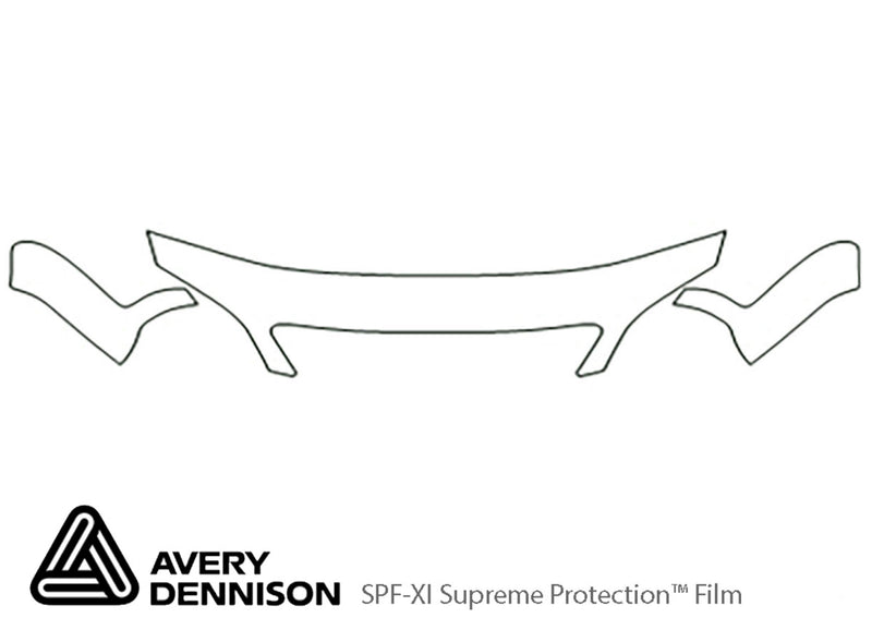 verona Avery Dennison Clear Bra Hood Precut PPF Diagram