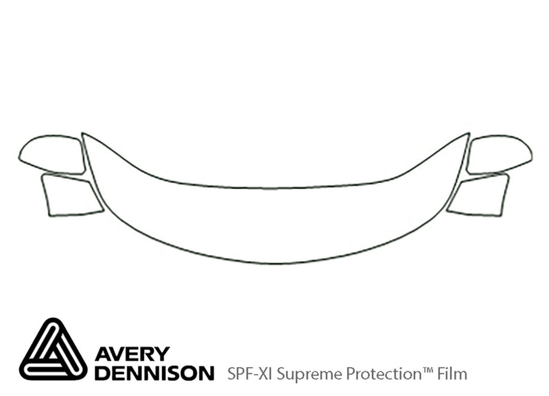 xl-7 Avery Dennison Clear Bra Hood Precut PPF Diagram