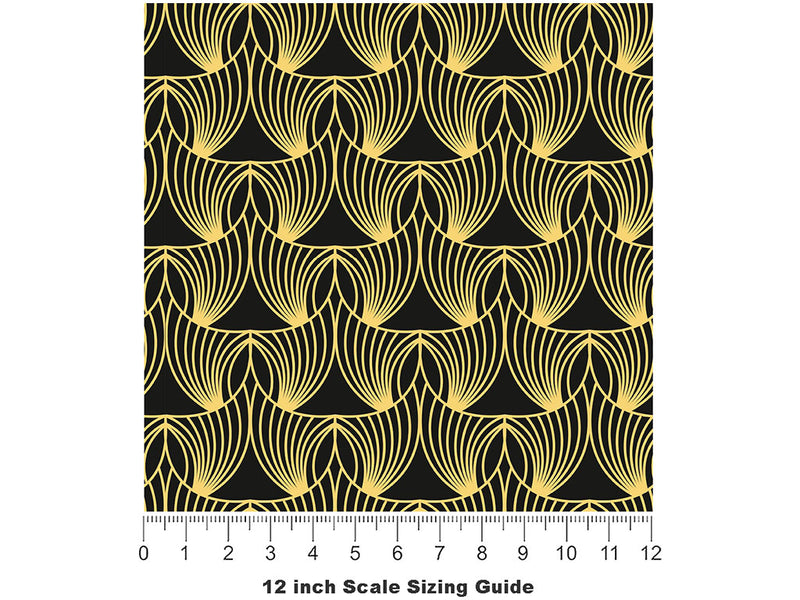 Sweep House Art Deco Vinyl Film Pattern Size 12 inch Scale~Rwraps Sweep House Art Deco Sizing Chart~2