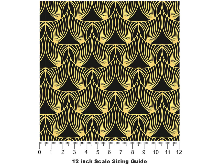 Sweep House Art Deco Vinyl Film Pattern Size 12 inch Scale~Rwraps Sweep House Art Deco Sizing Chart~2