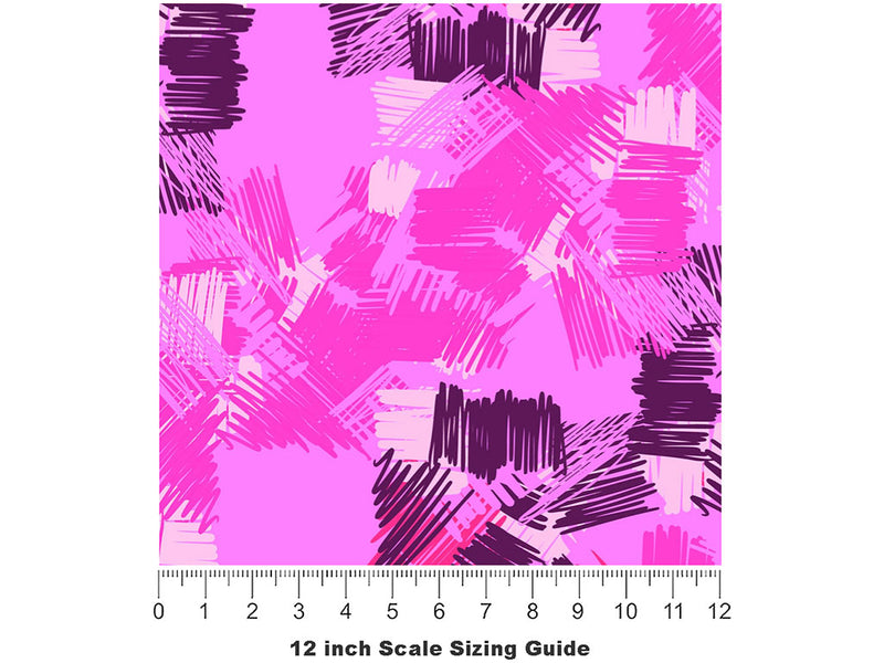 Sweet Desire Abstract Vinyl Film Pattern Size 12 inch Scale~Rwraps Sweet Desire Abstract Sizing Chart~2