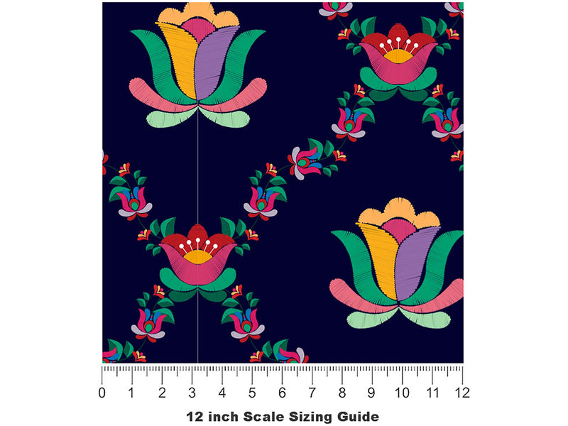 Sweet Gifts Art Deco Vinyl Film Pattern Size 12 inch Scale~Rwraps Sweet Gifts Art Deco Sizing Chart~2