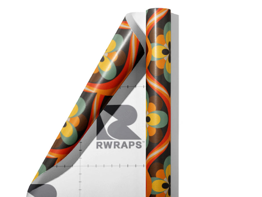 Sweet Groove Retro Wrap Film Sheets~Rwraps Series 914 Sweet Groove Retro Scrolled Sheet~3