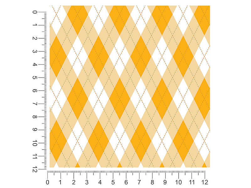 sweet marigold argyle 1ft x 1ft Craft Sheets