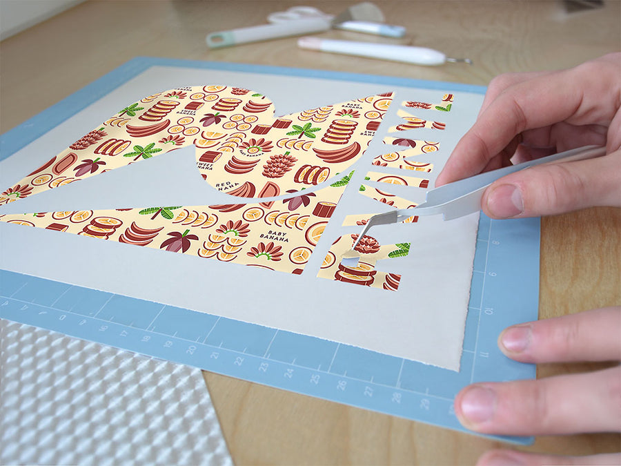 sweet plantain mosaic Easy Weed Craft Vinyl