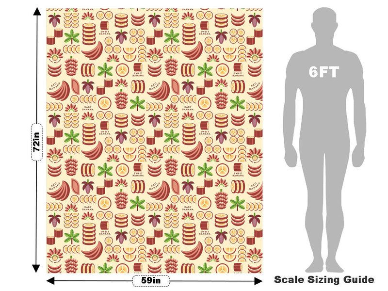 Sweet Plantain Mosaic Vehicle Wrap Scale~Rwraps Series 914 Sweet Plantain Mosaic Measurements~1