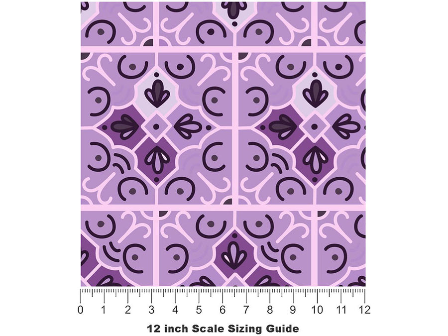 Sweet Rocket Tile Vinyl Film Pattern Size 12 inch Scale~Rwraps Sweet Rocket Tile Sizing Chart~3
