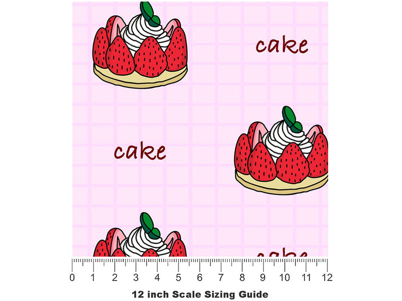 Sweet Shortcakes Fruit Vinyl Film Pattern Size 12 inch Scale~Rwraps Sweet Shortcakes Fruit Sizing Chart~2