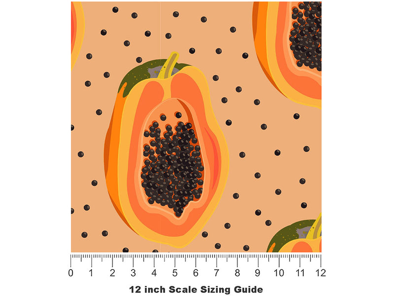 Sweet Sunnybank Fruit Vinyl Film Pattern Size 12 inch Scale~Rwraps Sweet Sunnybank Fruit Sizing Chart~2