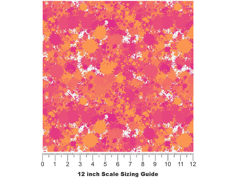 Sweet Talk Paint Splatter Vinyl Film Pattern Size 12 inch Scale~Rwraps Sweet Talk Paint Splatter Sizing Chart~2