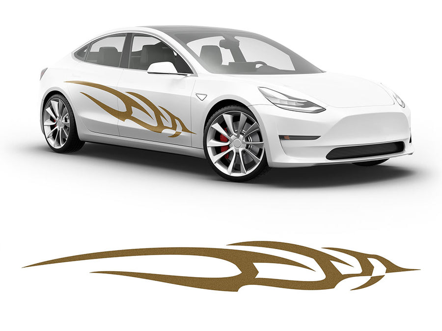 3M Gold Swoosh Body Graphic~Full Side Auto Decal Kit~0