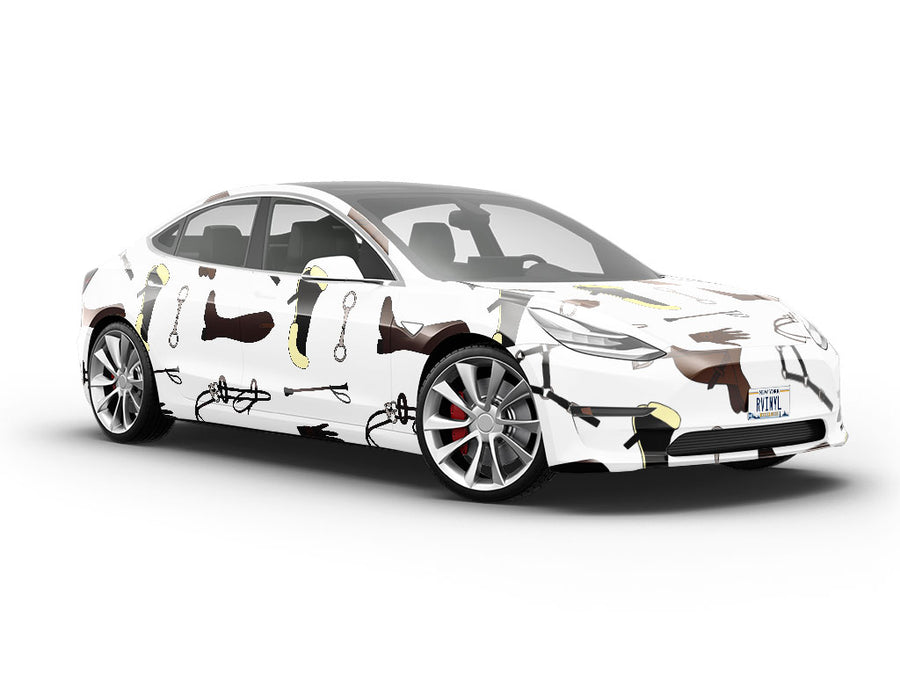 Tack and Gloves Sport Vehicle Vinyl Wrap