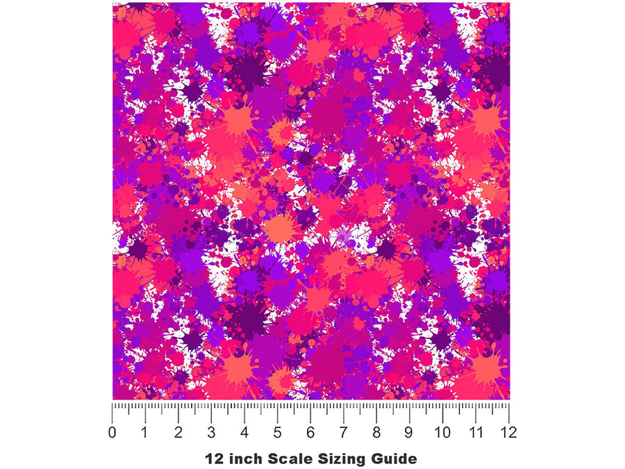 Tainted Love Paint Splatter Vinyl Film Pattern Size 12 inch Scale~Rwraps Tainted Love Paint Splatter Sizing Chart~2