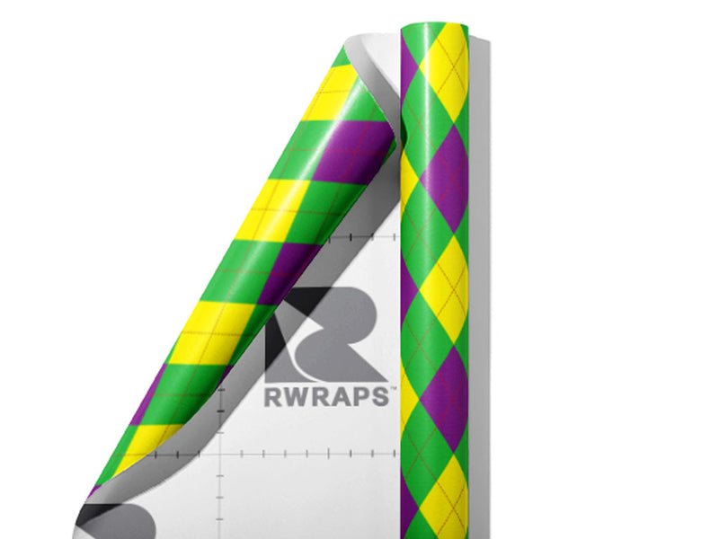 Take Notice Argyle Wrap Film Sheets~Rwraps Series 914 Take Notice Argyle Scrolled Sheet~3