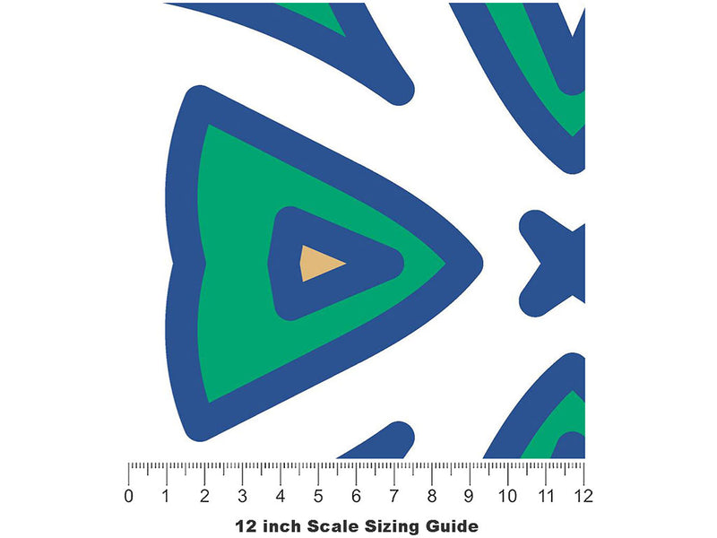 Tan Compass Tile Vinyl Film Pattern Size 12 inch Scale~Rwraps Tan Compass Tile Sizing Chart~3