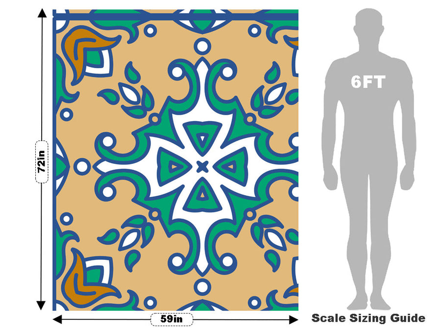 Tan Compass Tile Vehicle Wrap Scale~Rwraps Series 914 Tan Compass Tile Measurements~2