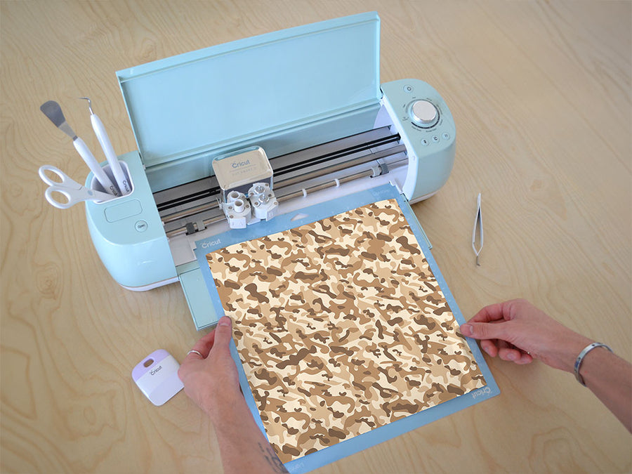 tan flecktarn camouflage Cricut Compatible Vinyl