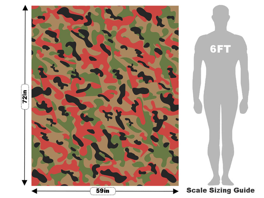 Tart Green Camouflage Vehicle Wrap Scale~Rwraps Series 914 Tart Green Camouflage Measurements~2