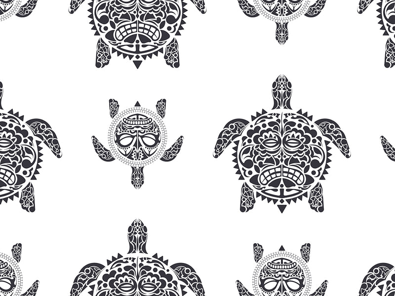 Tattooed Shells Marine Life Vinyl Wrap Pattern~Rwraps Series 914 Digitally Printed Vinyl Wrap~0