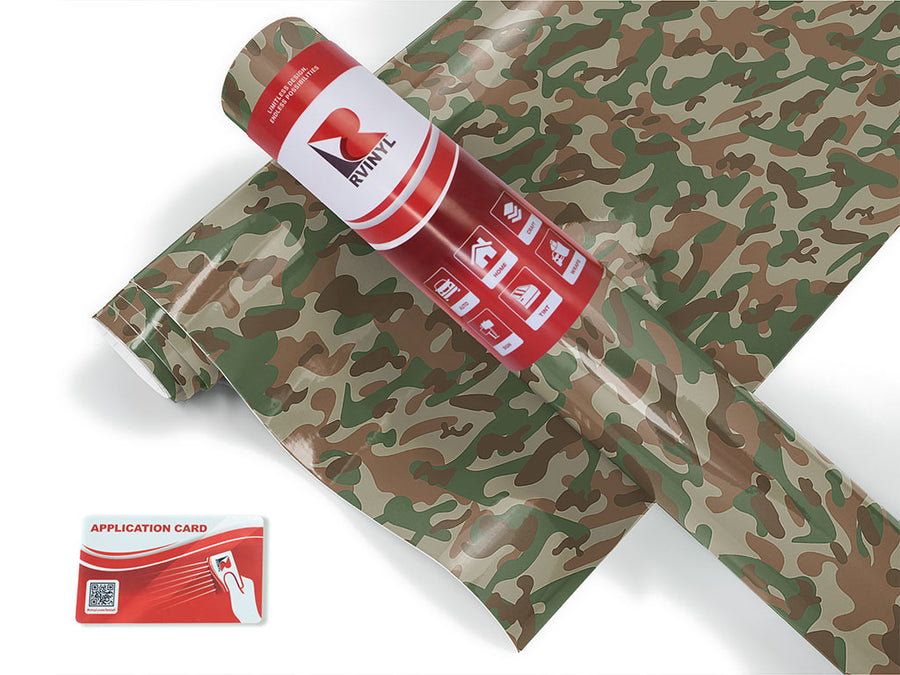 taupe flecktarn camouflage Craft Vinyl Roll