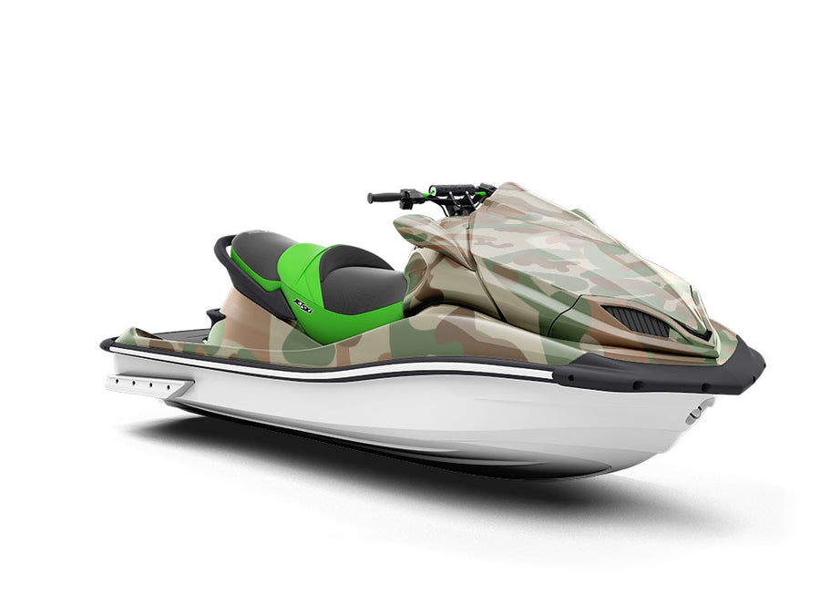 Taupe Flecktarn Camouflage Jet Ski Vinyl Customized Wrap