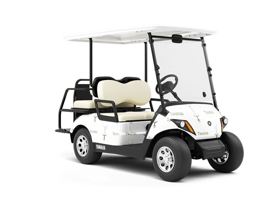 Taurus Swords Astrology Wrapped Golf Cart