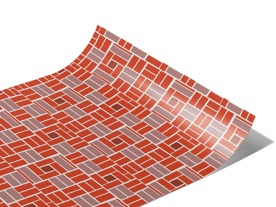 Tawny Red Brick Vinyl Wraps~Rwraps Series 914 Digitally Printed Vinyl Wrap~1