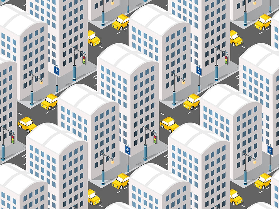 Taxi Please Cityscape Vinyl Wrap Pattern~Rwraps Series 914 Digitally Printed Vinyl Wrap~0