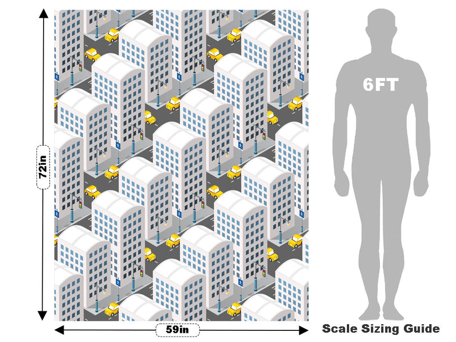 Taxi Please Cityscape Vehicle Wrap Scale~Rwraps Series 914 Taxi Please Cityscape Measurements~2