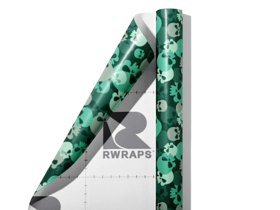 Teal Calvaria Halloween Wrap Film Sheets~Rwraps Series 914 Teal Calvaria Halloween Scrolled Sheet~3