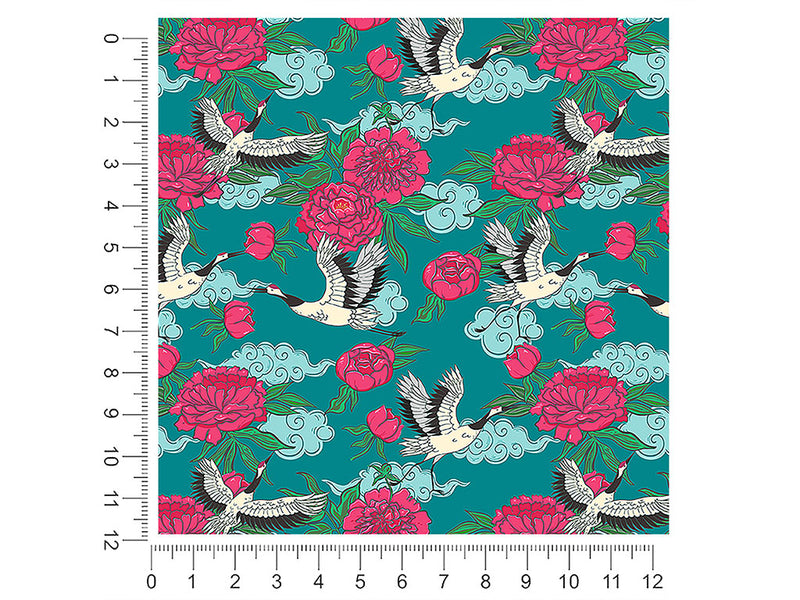 teal flight bird 1ft x 1ft Craft Sheets