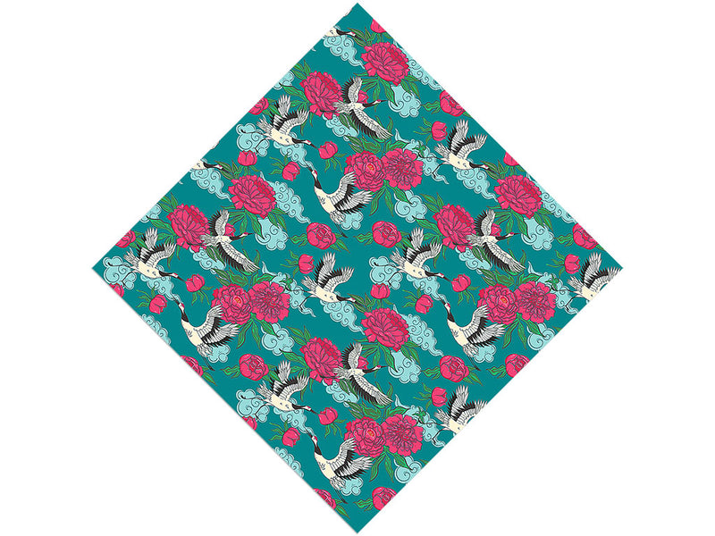 Teal Flight Birds Vinyl Wrap Pattern