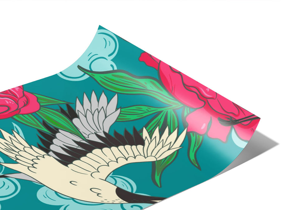Teal Flight Birds Vinyl Wraps~Rwraps Series 914 Digitally Printed Vinyl Wrap~0