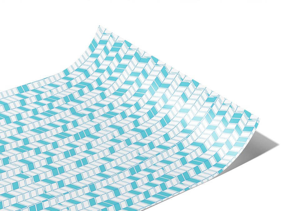 Teal Brick Vinyl Wraps~Rwraps Series 914 Digitally Printed Vinyl Wrap~1