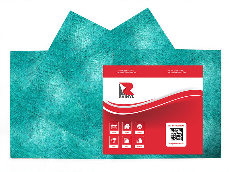 teal tang watercolor Craft Vinyl Sheet Pack
