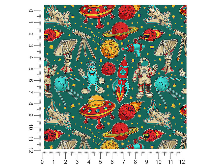 teal travelers science fiction 1ft x 1ft Craft Sheets